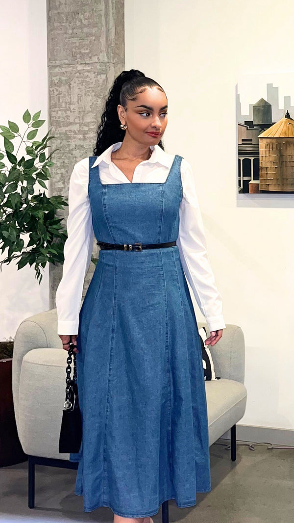 Elizabeth Denim Midi Dress