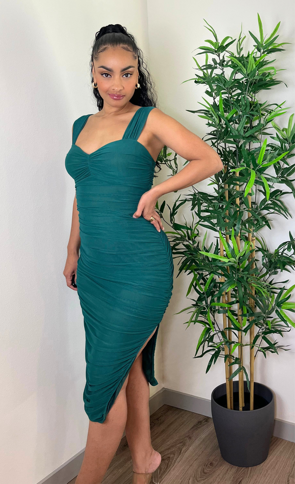 Ruched Midi Dress
