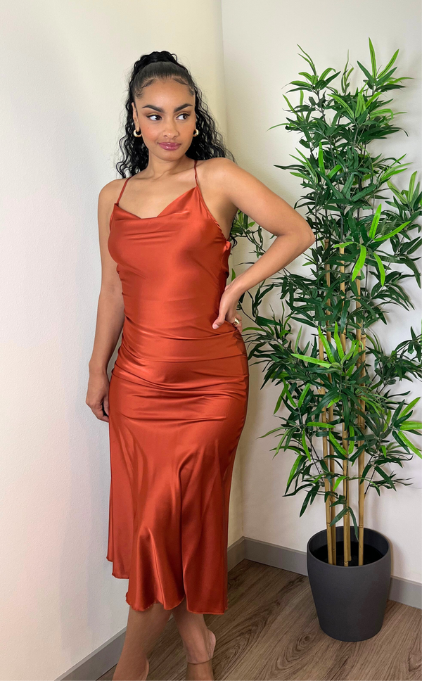 Satin Midi Dress