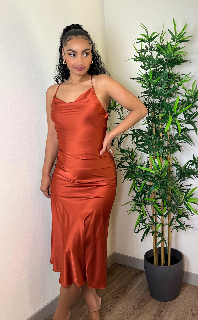 Satin Midi Dress
