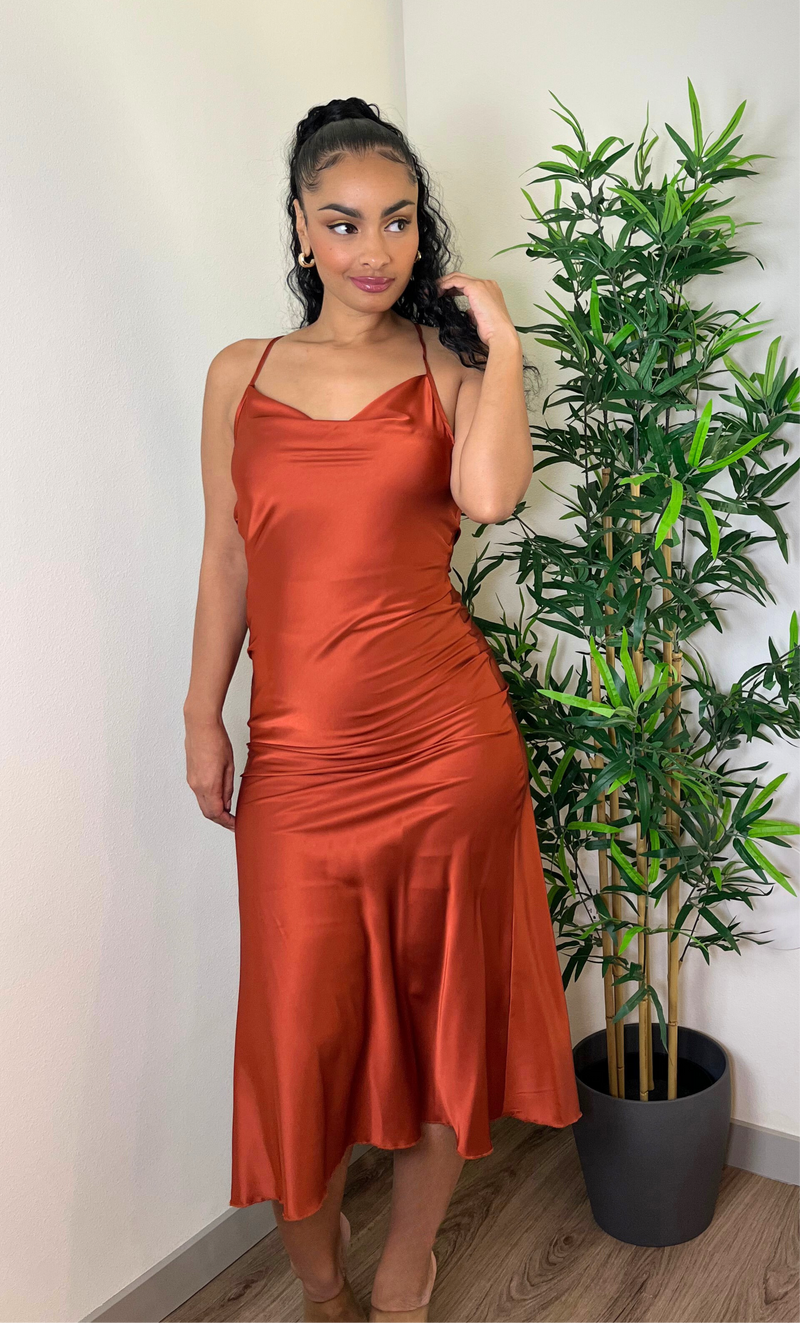 Satin Midi Dress